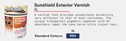 Dekade Sunshield Exterior Varnish (Standard Colours)-5L