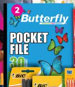 Butterfly Pocket File A4 50 Pocket