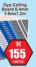 Gyp Ceiling Board 6.4mm-3.6m x 1.2m