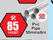 PVC Pipe-50mm x 6m