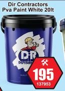 Dir Contractors PVA Paint (White)-20L