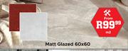 Matt Glazed 60 x 60-Per Sqm