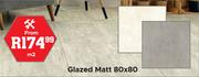 Glazed Matt 80 x 80-Per Sqm