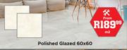 Polished Glazed 60 x 60-Per Sqm