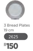 Dine Black & White Range 3 Bread Plates 19cm(2625)