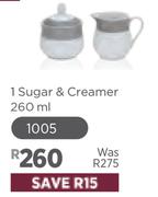 Dine Black & White Range 1 Sugar & Creamer(1005)-260ml