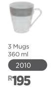 Dine Black & White Range 3 Mugs(2010)-360ml