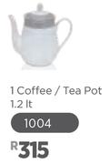 Dine Black & White Range 1 Coffee/Tea Pot(1004)-1.2L
