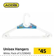 Addis Unisex Hangers White Pack Of 5