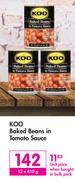 Koo Baked Beans In Tomato Sauce-12 x 410g