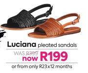 Luciana Pleated Sandals