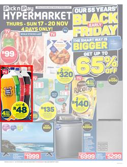 Pick n Pay Hypermarket Eastern Cape :  Early Black Friday Deals (17 November - 20 November 2022), page 1