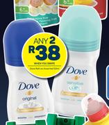 Dove Roll On Assorted-Any 2 x 50ml