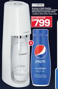 Sodastream Spirit Machine Assorted Colours & Get Sodastream Flavour Assorted 440ml-Both For