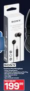 Sony Earphone Plus Microphone EX15AP Black