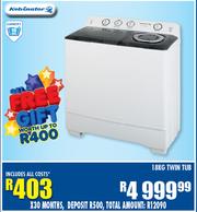 kelvinator 18kg twin tub