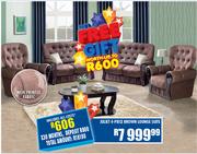 Juliet 4 Piece Brown Lounge Suite