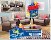 Cindy 3 Piece Brown Lounge Suite