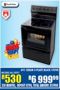 Russell Hobbs 691 Ceran 4 Plate Black Stove