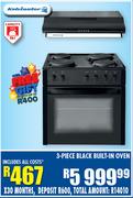 Kelvinator 3 Piece Black Built-In Oven