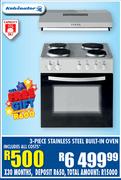Kelvinator 3 Piece Stainless Steel Built-In Oven