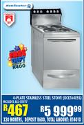 Kelvinator 4 Plate Stainless Steel Stove KCLT64ESS
