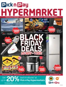 Pick n Pay Hypermarket : Black Friday Deals (25 November - 01 December 2024)