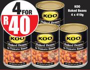 Koo Baked Beans-For 4 x 410g