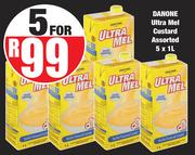 Danone Ultra Mel Custard Assorted-For 5 x 1Ltr