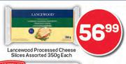 Lancewood Processed Cheese Slices Assorted-350g Each