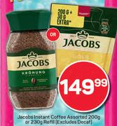 Jacobs Instant Coffee 200g Or Refill 230g-Each