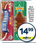 Blue Ribbon Or Star Brown Sliced Bread-700g Each
