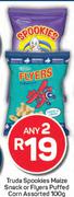 Truda Spookies Maize Snack Or Flyers Puffed Corn Assorted-Any 2 x 100g