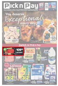 Pick n Pay Eastern Cape : Exceptional Everyday (29 August - 11 September 2022), page 1