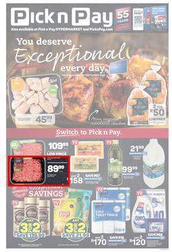 Pick n Pay Eastern Cape : Exceptional Everyday (29 August - 11 September 2022), page 1