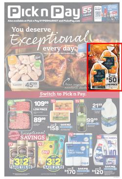 Pick n Pay Eastern Cape : Exceptional Everyday (29 August - 11 September 2022), page 1
