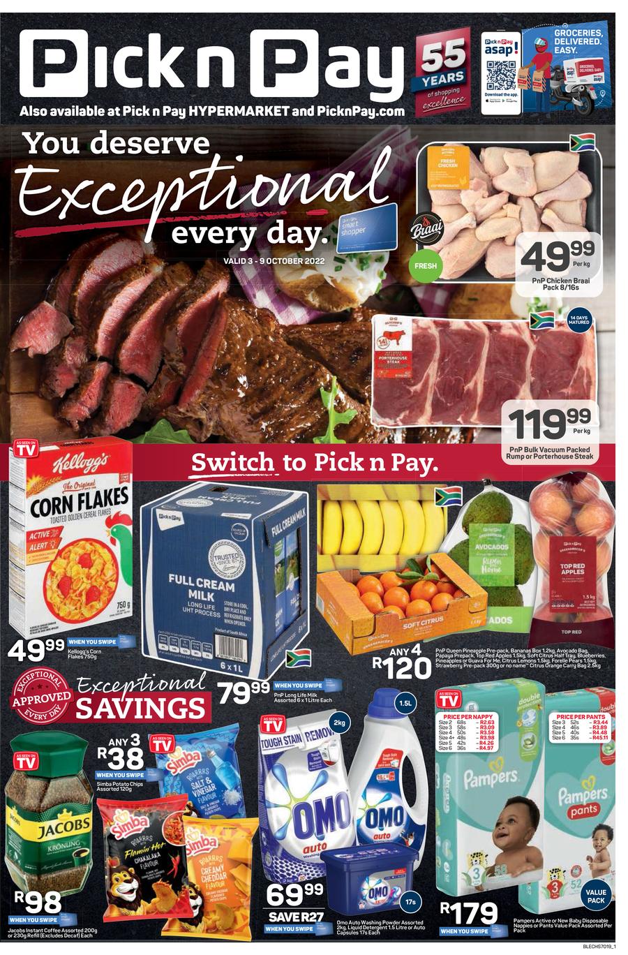 Pick n Pay Eastern Cape Everyday Exceptional Deals (03 October 09 October 2022) — m.guzzle.co.za