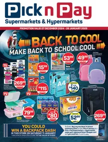 Pick n Pay Eastern Cape : Back To School Specials (27 December - 26 January 2025)