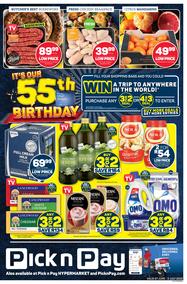 Pick n Pay Gauteng, Free State, North West, Mpumalanga, Limpopo and Northern Cape : Our 55th Birthday (27 June - 03 July 2022)