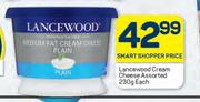 Lancewood Cream Cheese Assorted-230g Each