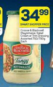 Crosse & Blackwell Mayonnaise, Salad Cream Or Trim Dressing Assorted-750g/790g Each