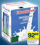 Dewfresh Long Life Milk Assorted-6 x 1 Litre Per Pack
