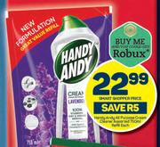 Handy Andy All Purpose Cream Cleaner Assorted Refill-750ml Each