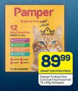 Pamper Friskies Fine Cuts Cat Food Assorted-12 x 85g Multipack