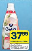 Comfort Fabric Conditioner Value Pack Assorted-800ml Each