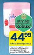 Johnson's Baby Jelly Or Aqueous Cream Assorted-500ml Each