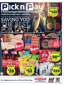 Pick n Pay Gauteng, Free State, North West, Mpumalanga, Limpopo and Northern Cape : Specials (27 December - 01 January 2024)