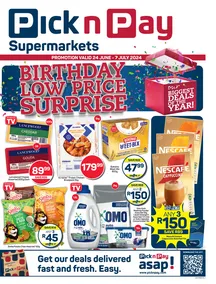 Pick n Pay Gauteng, Free State, North West, Mpumalanga, Limpopo and Northern Cape : Birthday Specials (24 June - 07 July 2024) 