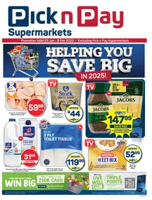 Pick n Pay Gauteng, Free State, North West, Mpumalanga, Limpopo & Northern Cape : Helping You Save Big (23 January - 09 February 2025)