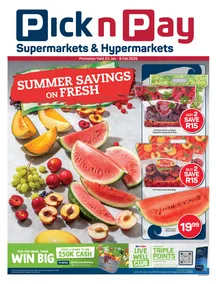 Pick n Pay Gauteng, Free State, North West, Mpumalanga, Limpopo and Northern Cape : Summer Specials (23 January - 09 February 2025)